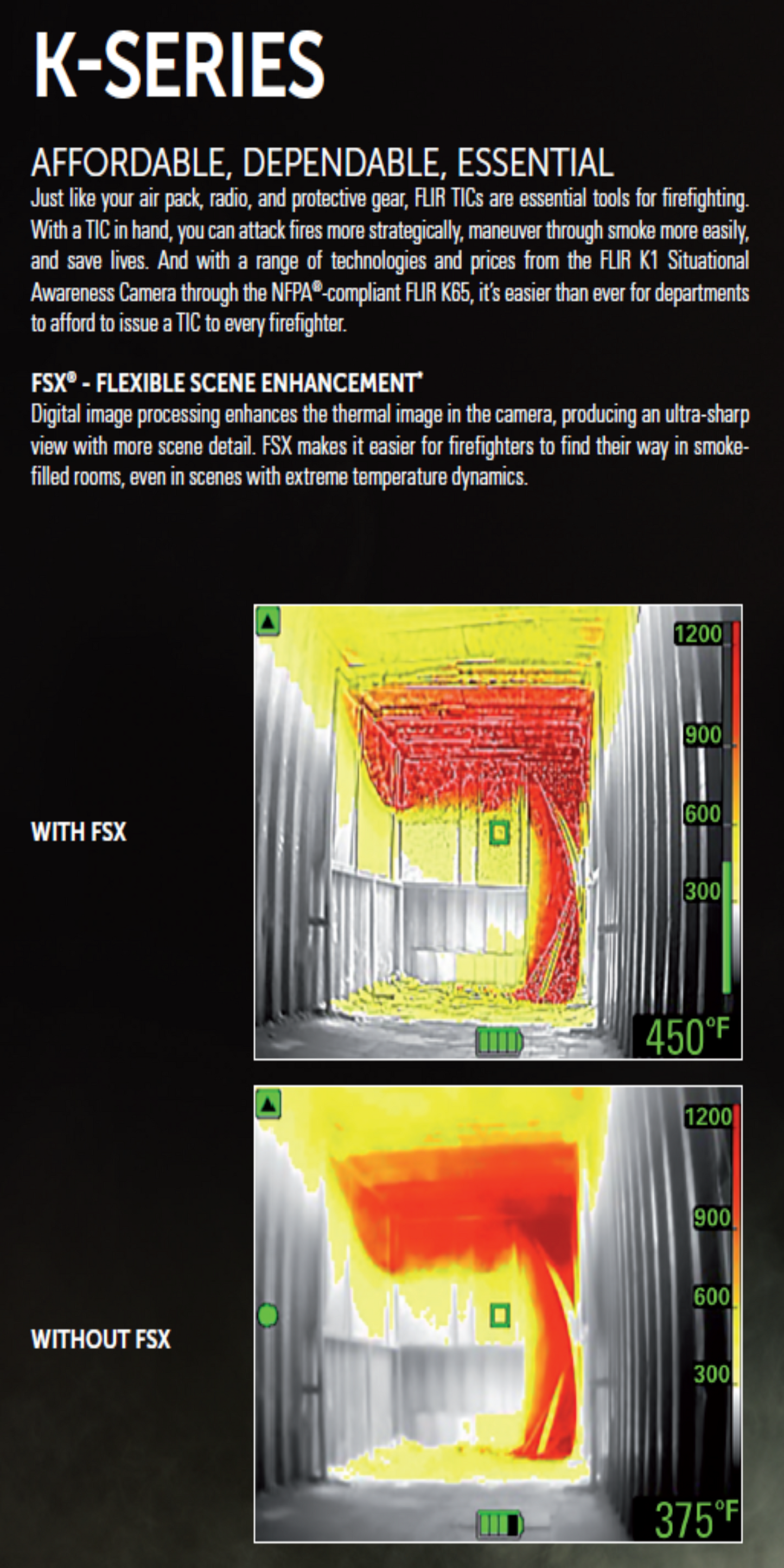 NFPA Compliant Flir K65 Thermal Imaging Camera - Fire Force -