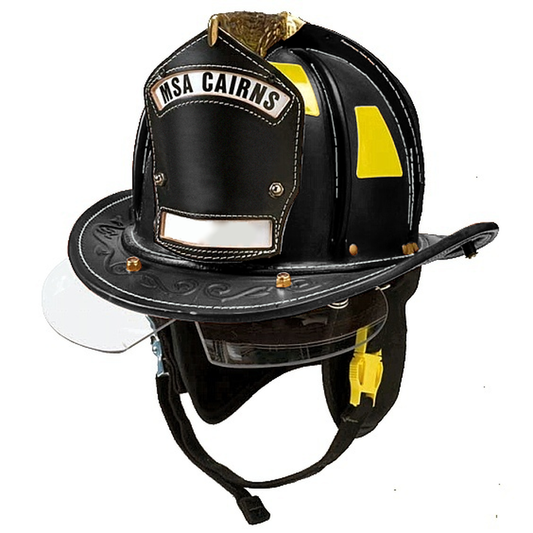 Cairns N6A Sam Houston -  Leather Fire Helmet With NFPA Compliant Bourke - Fire Force - 