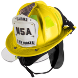 Fire Force - Cairns N5A New Yorker - Deluxe Leather Fire Helmet With Bourke and Black nomex earflap